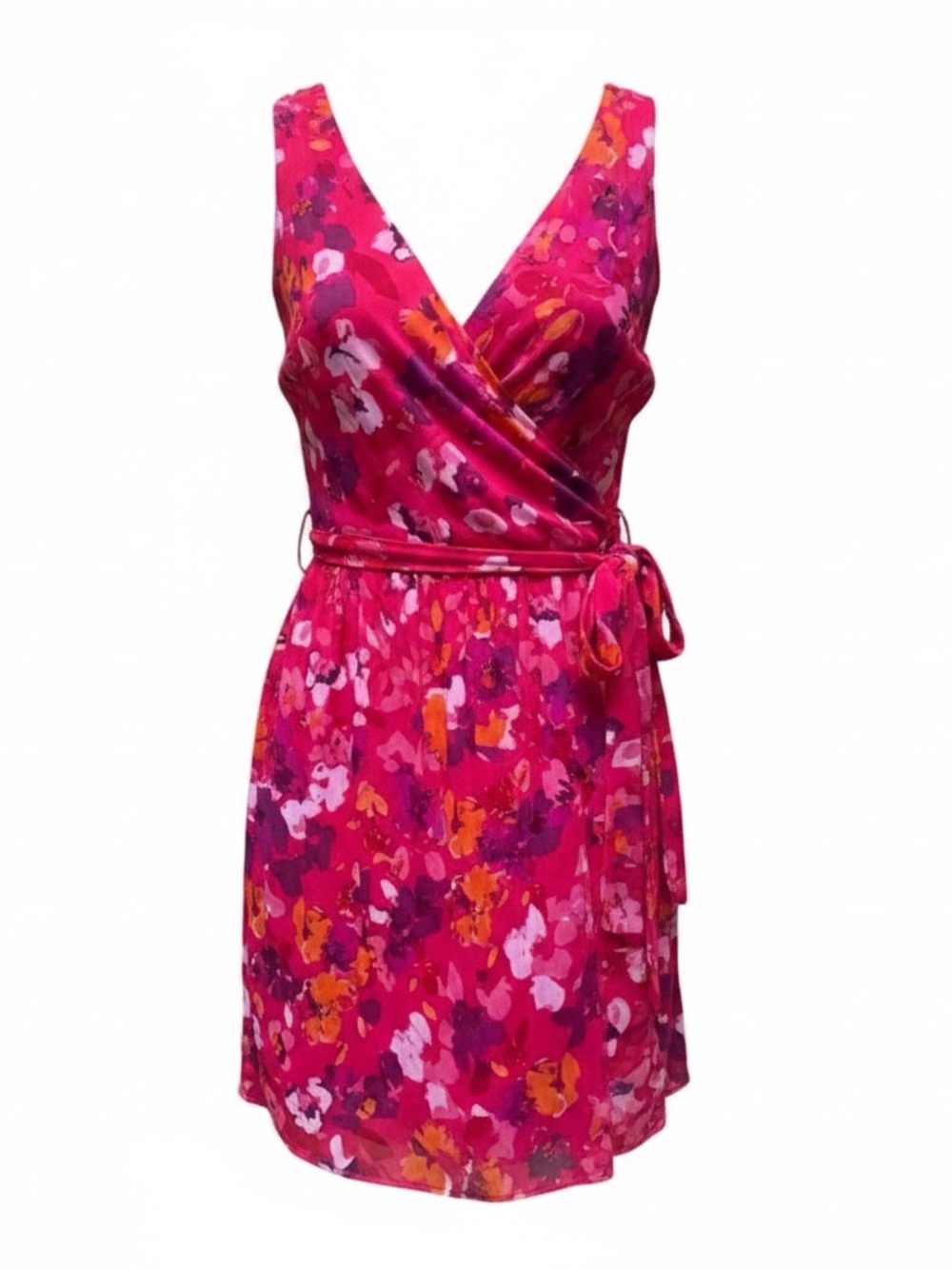 Express 0 pink floral dress back zip